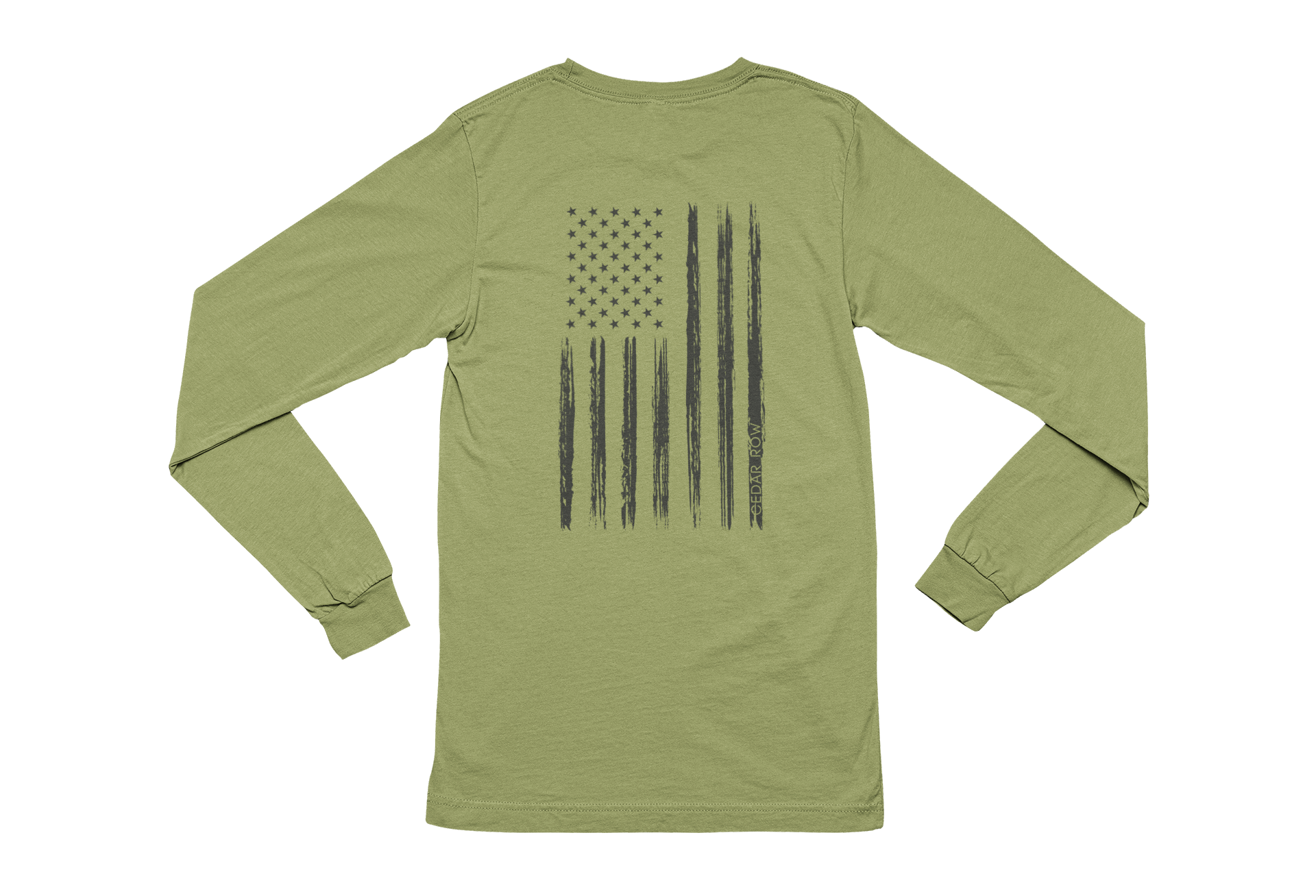 Grunge American Flag Long Sleeve Tee