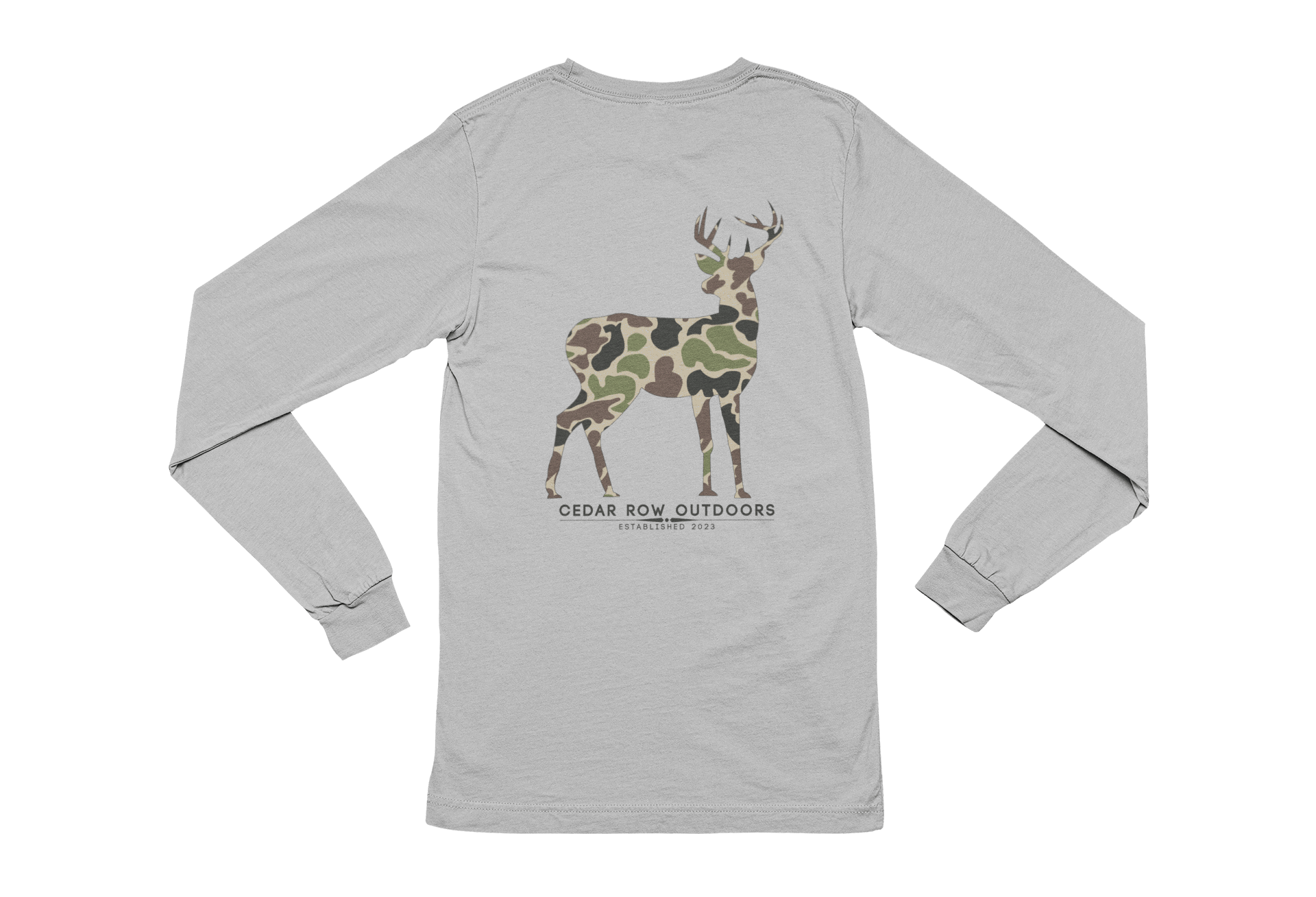 Kids-Camo Deer Long Sleeve Tee